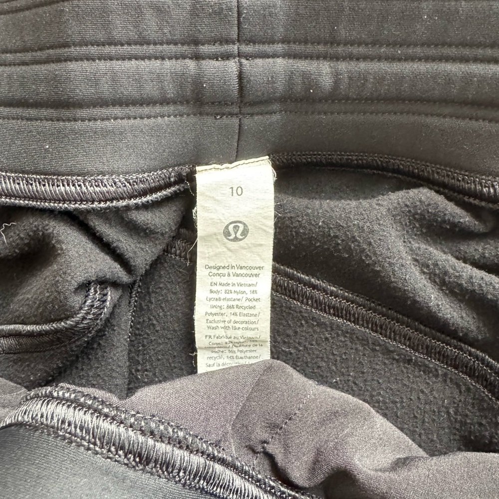 Lululemon Adapted State HR Fleece Jogger pant black in excellent condition 10 - Picture 8 of 13